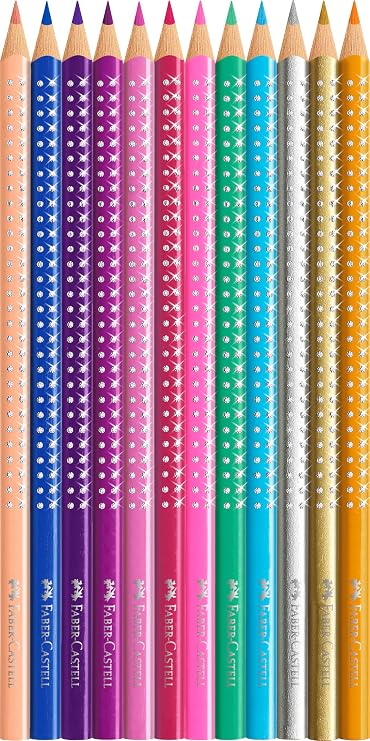 Faber-Castell Sparkle Colour Pencils - Tin of 12