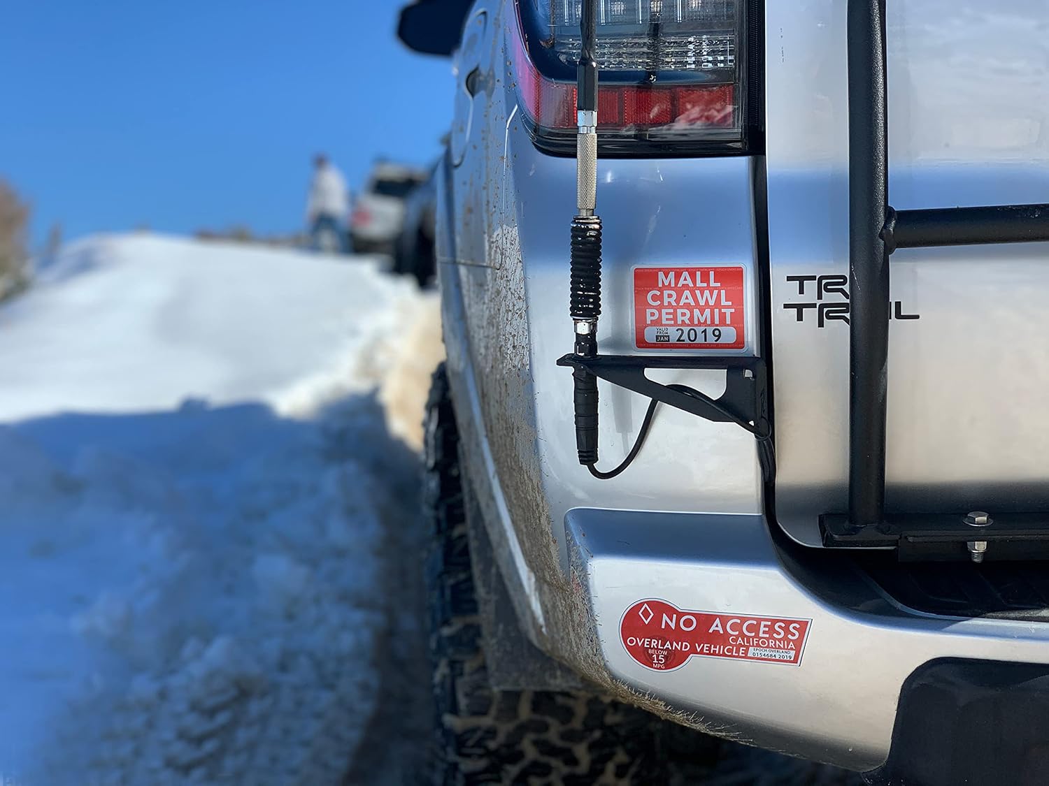 Rago Fabrication CB & Whip Flag Mount for 2010-2024 Toyota 4Runner 5th Gen | Made in The USA | Tailgate Mounted (Driver Side)