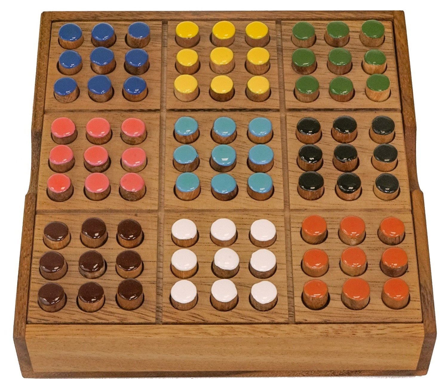 LOGOPLAY Memoria - Gioco Di Memoria In Legno Con 81 Spine Colorate - 2 Varianti - Gioco Da Tavolo Per Famiglie E Bambini 6+