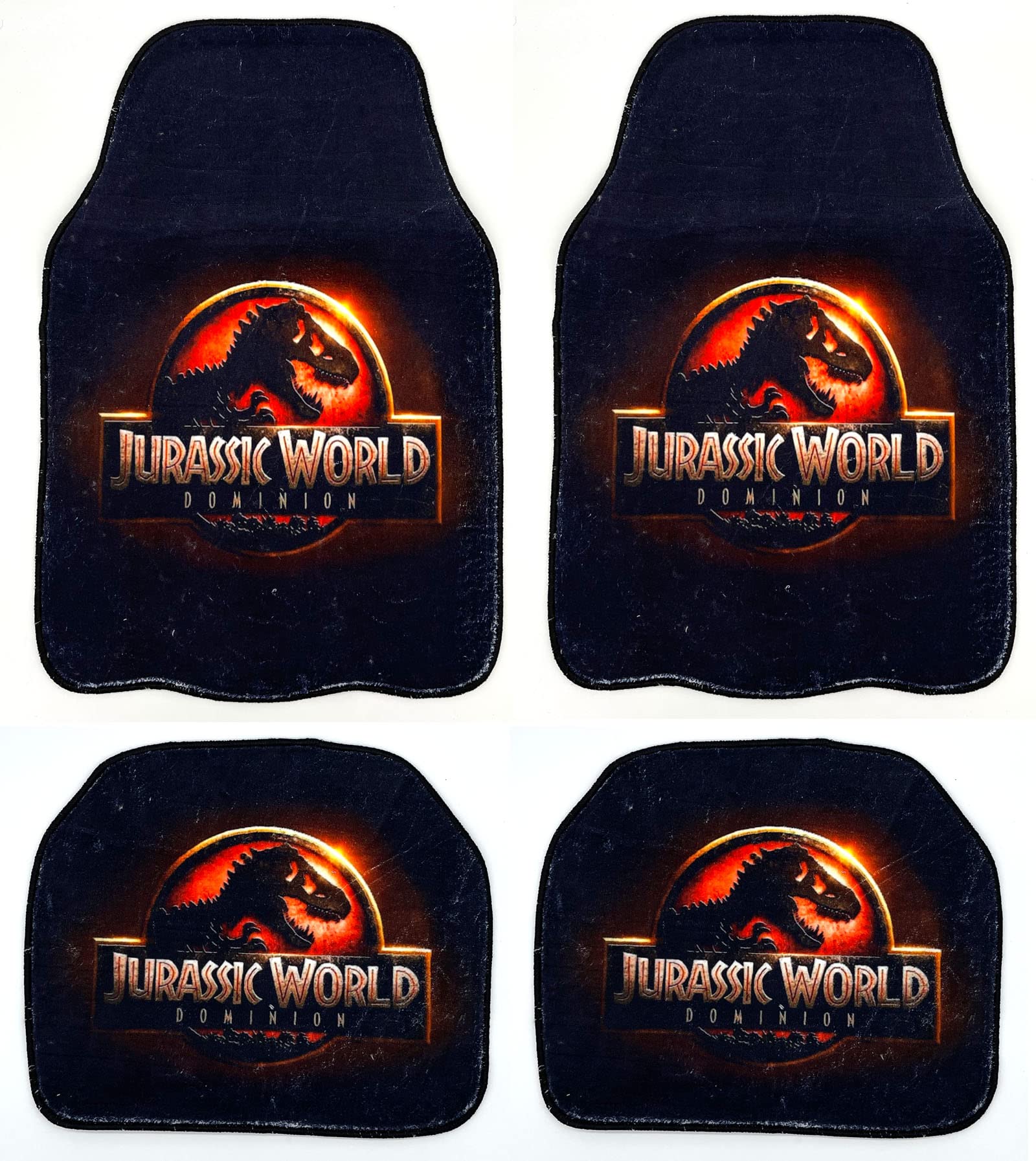 Super Soft Dinosaur Universal Fit Auto Car Floor Mats Carpet for Sedan, SUVs, Truck, Mini Vans 4 Pieces Set