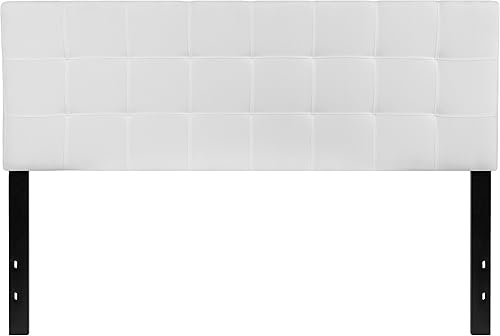 Miniatura 8 de Flash Furniture Bedford - Cabecero de cama doble tapizado con ribete de uñas en tela beige