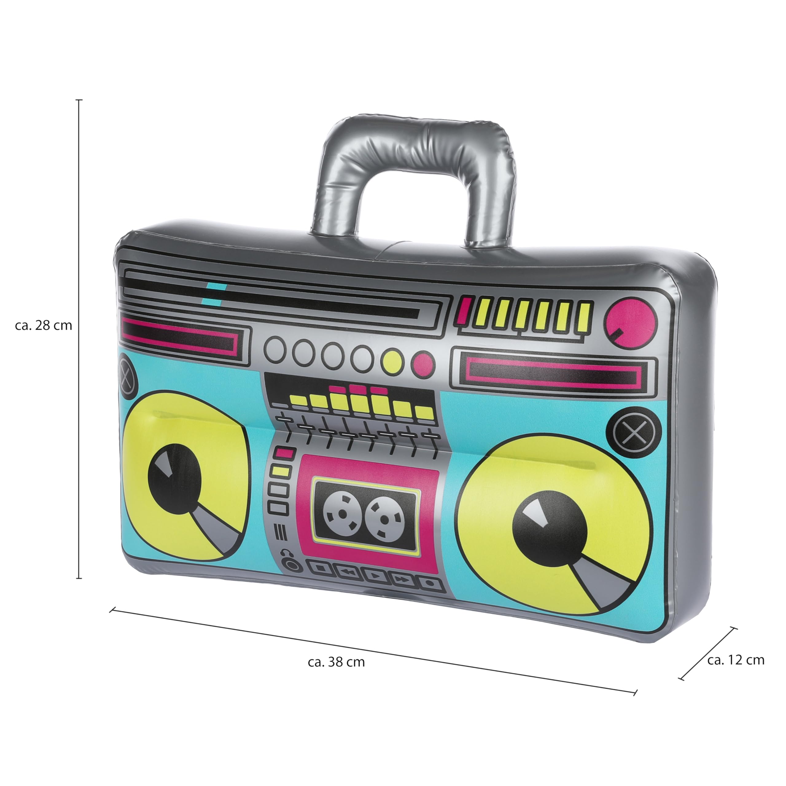 FunX Inflatable Ghetto Blaster Retro Tree Box Accessory for Carnival Party and Costume, 80s 90s Hip Hop Outfit - Image 4