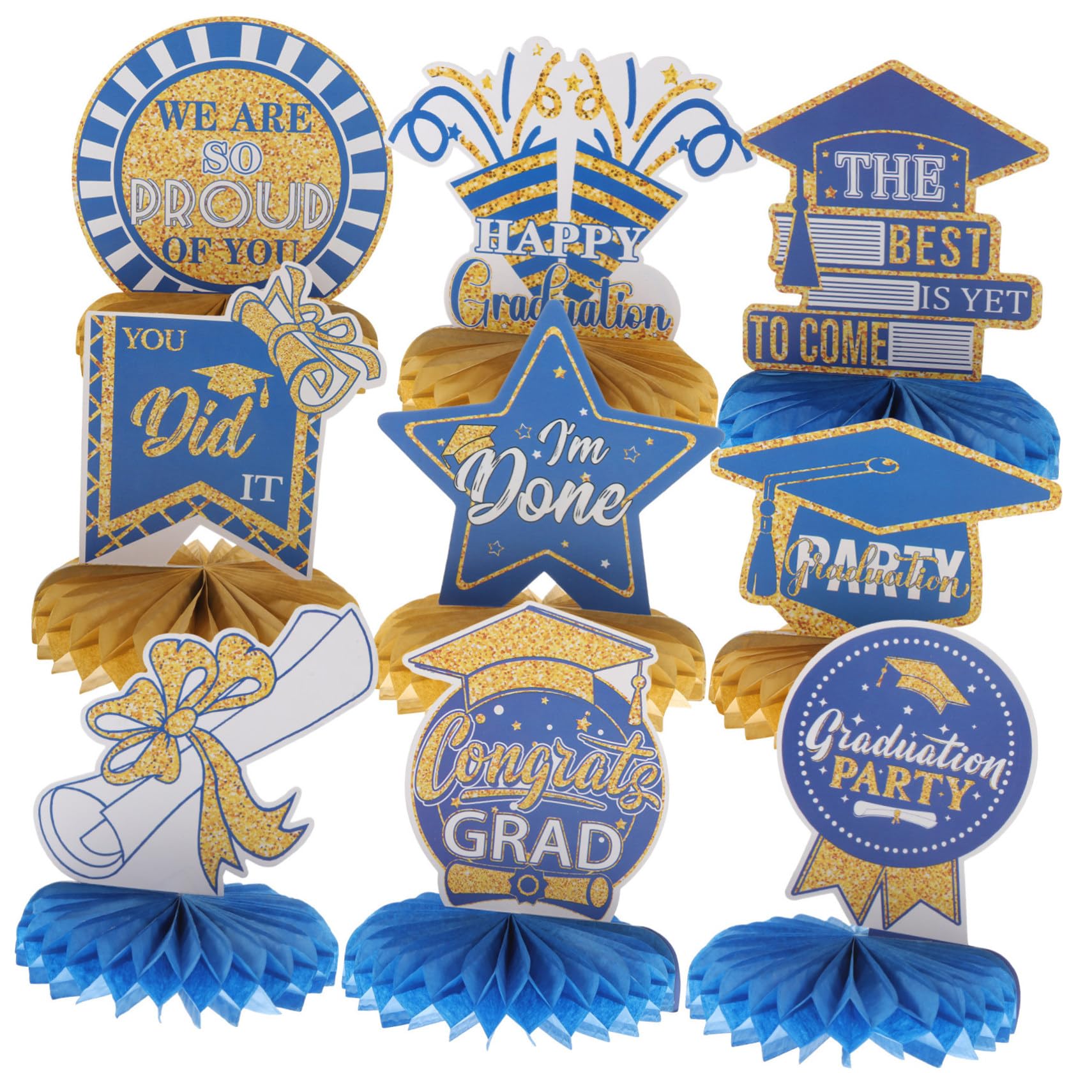 Décoration de la assiettes et planche pour fête sans casse | Kit bleu TOPBATHY 27 pcs