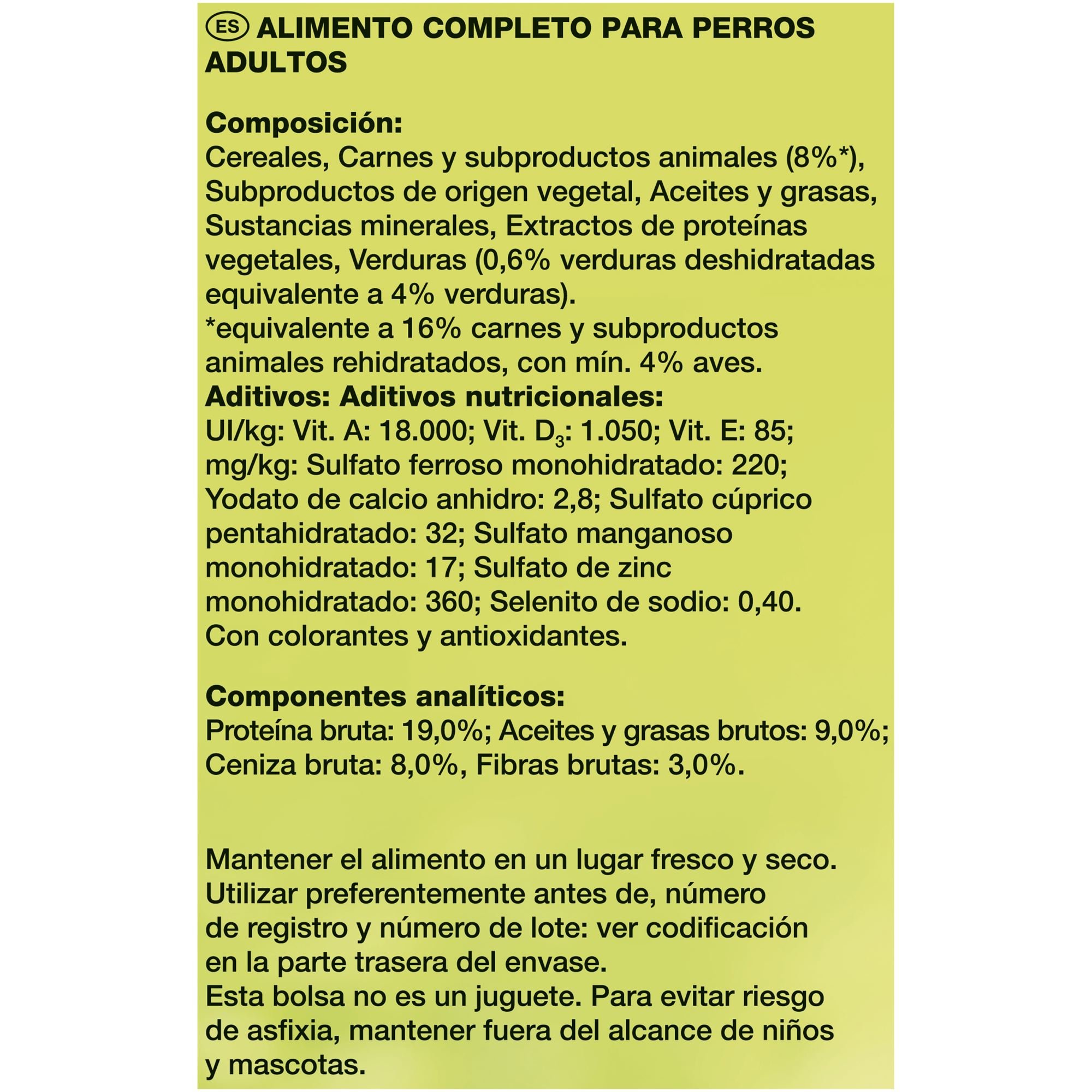 Purina Friskies Pienso para Perro Adulto Aves y Verduras 15 Kg