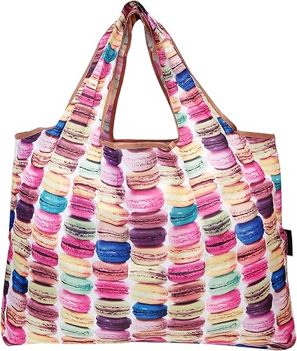 Miniatura 4 de allydrew Bolsas grandes plegables de nailon reutilizables para comestibles, paquete de 5