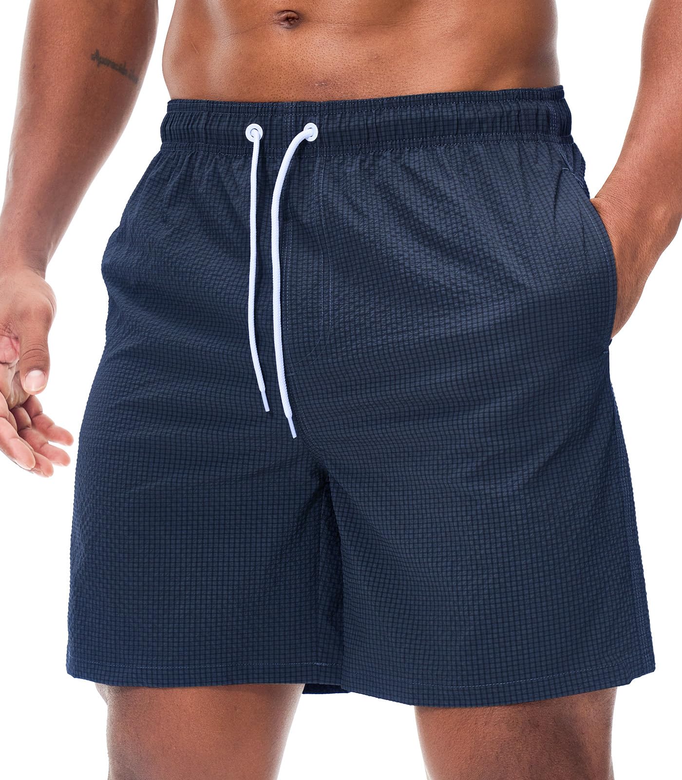 Danfiki Badehose Herren mit Meshfutter Kompression Liner 2 i