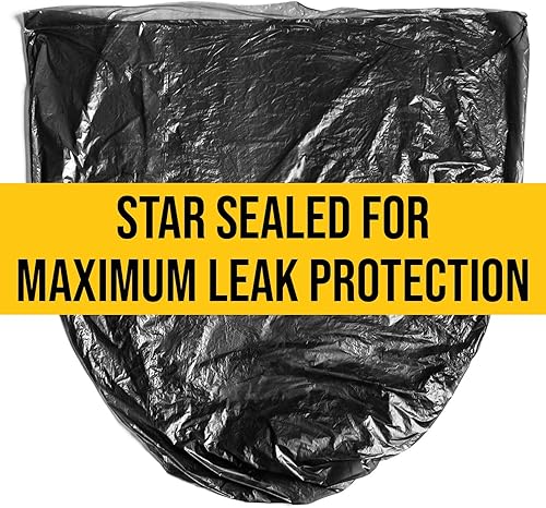 Miniatura 5 de Aluf Plastics Bolsas de basura negras resistentes de 38 x 53 pulgadas de diámetro, 44 galones, 1.5 milésimas de pulgada de grosor y 1.5 milésimas de