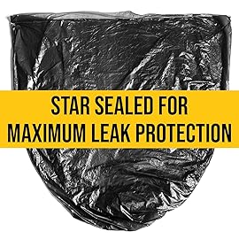 Aluf Plastics 45 Gallon 1.5 MIL (eq) Black Heavy Duty Trash Bags - 40 x 47 - Pack of 100 - for Construction, Industrial, Outdoor, & Commercial