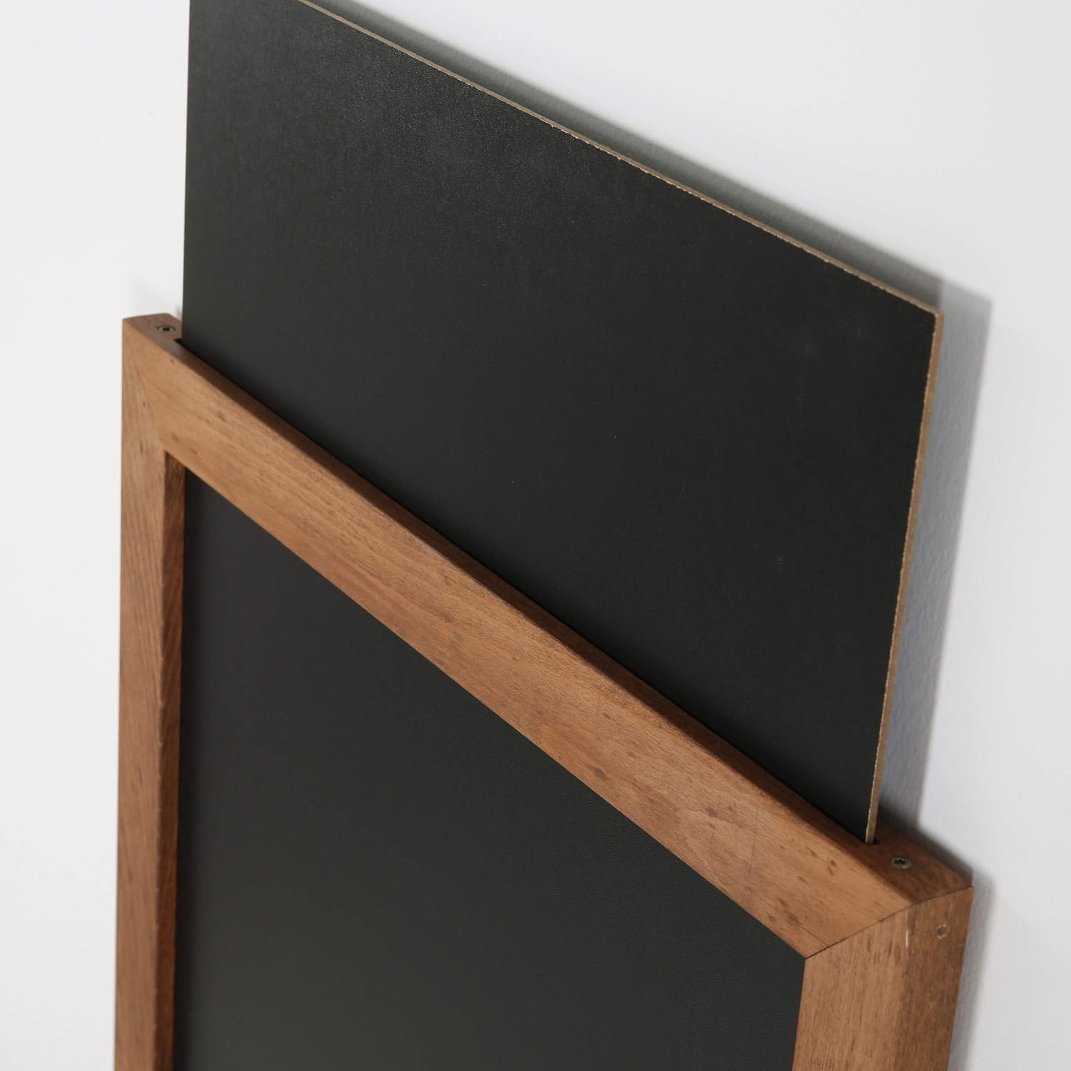 M&T Displays Slide-in Wood Frame with Double Sided Chalkboard for Ad Frame for Restaurant, Store, Office, Wedding, Party, Event, Home (Dark Wood, 11.70x15.50) - Image 4