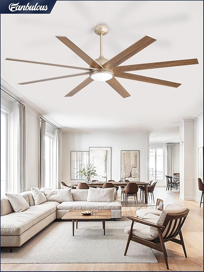 Ventilador de Techo 72 Pulgadas con Luz y Control Remoto, 6 miniatura 8