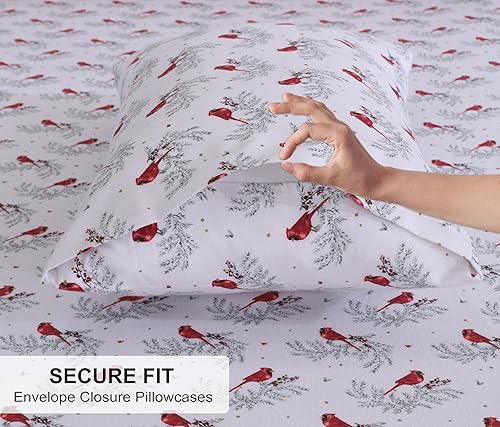 Vista 23 de RUVANTI Sábanas de franela 100% algodón King 4 piezas Celestial Stag Ciervo celestial