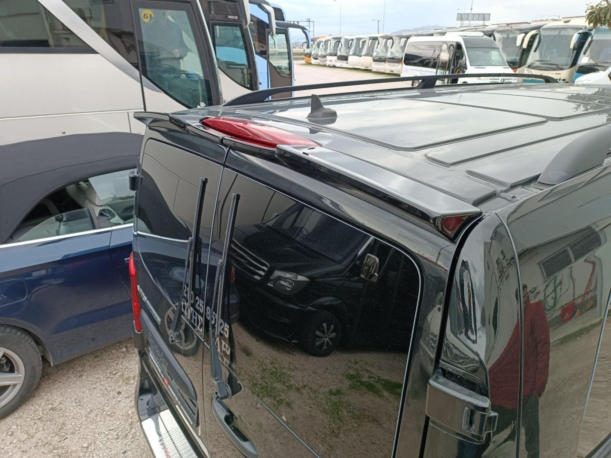 CHROMEMASTER | Becquet de Toit ; Becquet Arrière Compatible avec Mercedes Vito 2014+ ; Accessoires Auto - Spoiler pour Voiture ; pour la Peinture ; Assemblage : Colle | Tuning Optique Automobile; ABE