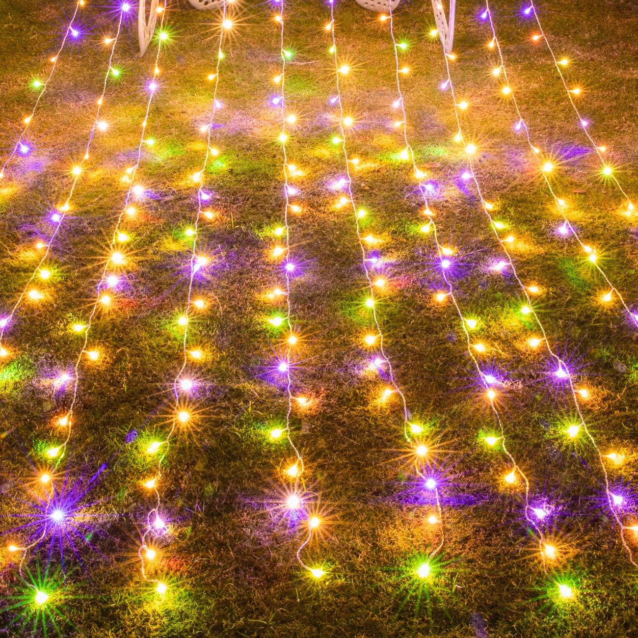 AWQ 300 LED 6.6ft x 9.8ft Curtain String Light Window Fairy Lights 4 Music 11 Lighting Modes with Remote Control for Christmas Party Home Outdoor Indoor Wall Decorations(Warm & Multicolor)