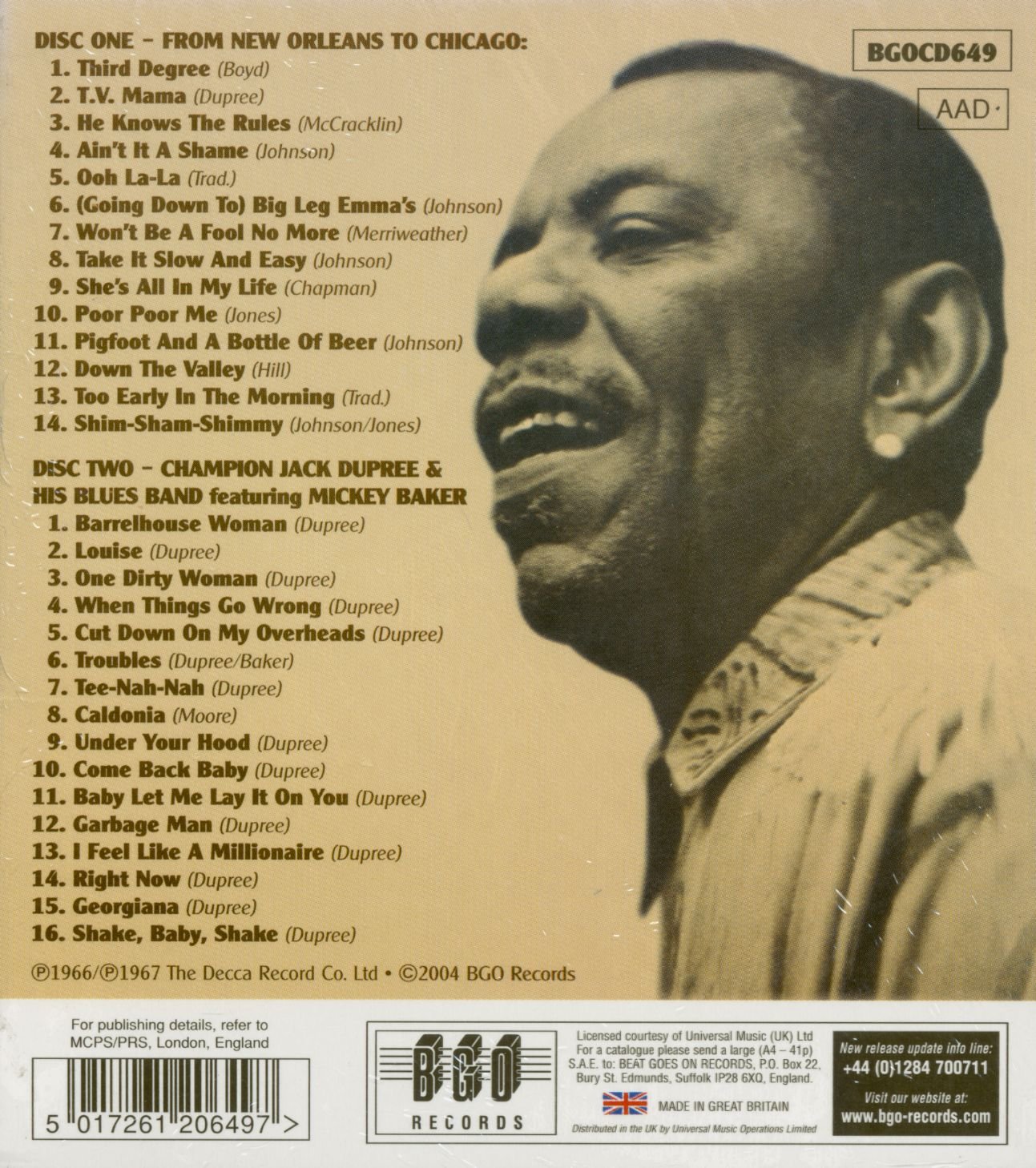 Image secondaire de From New Orleans to Chicago - Album CD