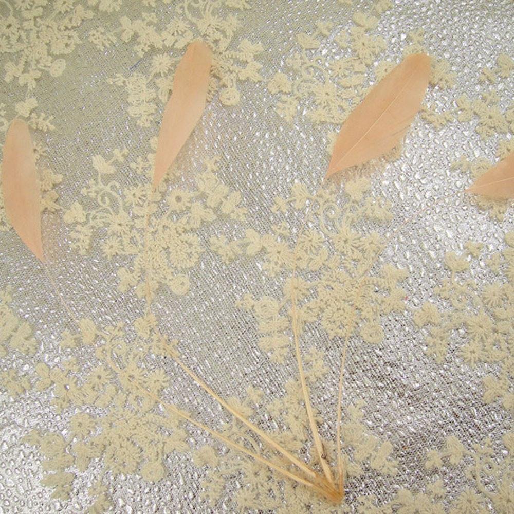 69 Colours Choices 5/7" Loose Stripped Coque Feathers for Millinery Hats Trimming Fascinators Craft Decorating Dancing Costume Making (Apricot #35, 10pcs) โ image 1