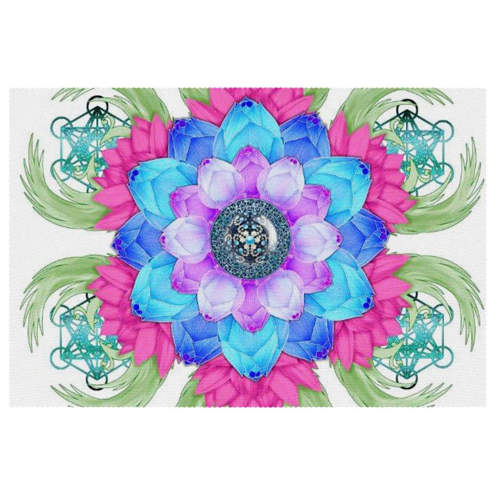 Set de table mandala floral antidérapant pour créer une ambiance zen lors de vos repas de famille