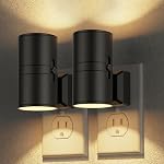 Night Lights Plug into Wall, Dimmable Night Light Plug in, Modern Night Lights with Dusk to Dawn Light Sensor, Soft White 3000K, 0-100LM Adjustable Brightness Nightlight for Hallway Bedroom, 2 Pack