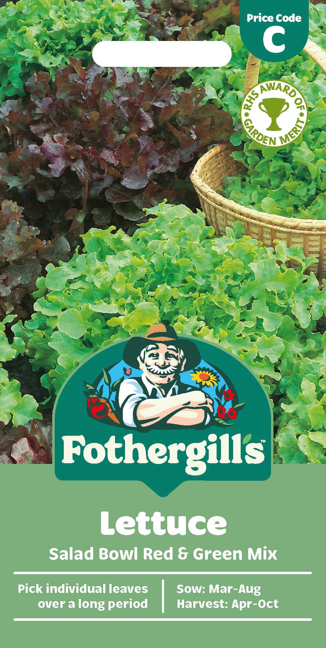 Mr Fothergill's Lettuce Salad Bowl Seeds Red/Green 1000 Seeds