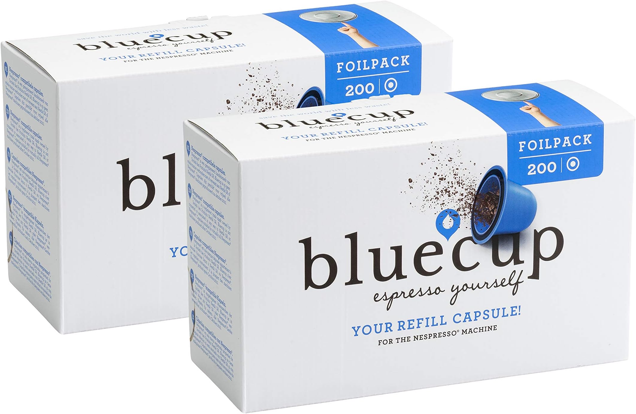 Lids for Bluecup Reusable Capsules, Family Pack [400 pcs]