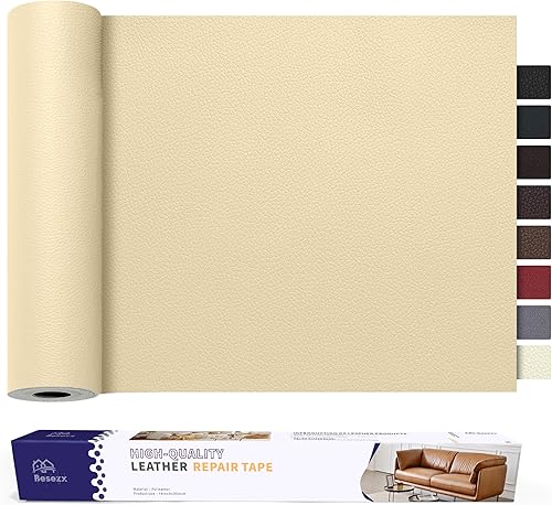 Miniatura 1 de Parche de reparación de cuero autoadhesivo, parches de cuero grandes de 30 x 16 pulgadas para muebles, kit de reparación de cuero para sofá, asiento