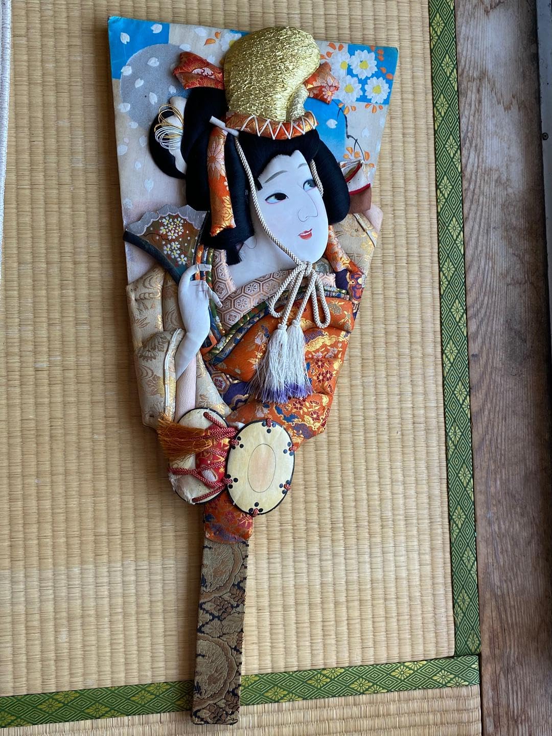 Amazon.co.jp: 飾羽子板 羽子板 ハンドメイド レトロ 押絵羽子板 工芸