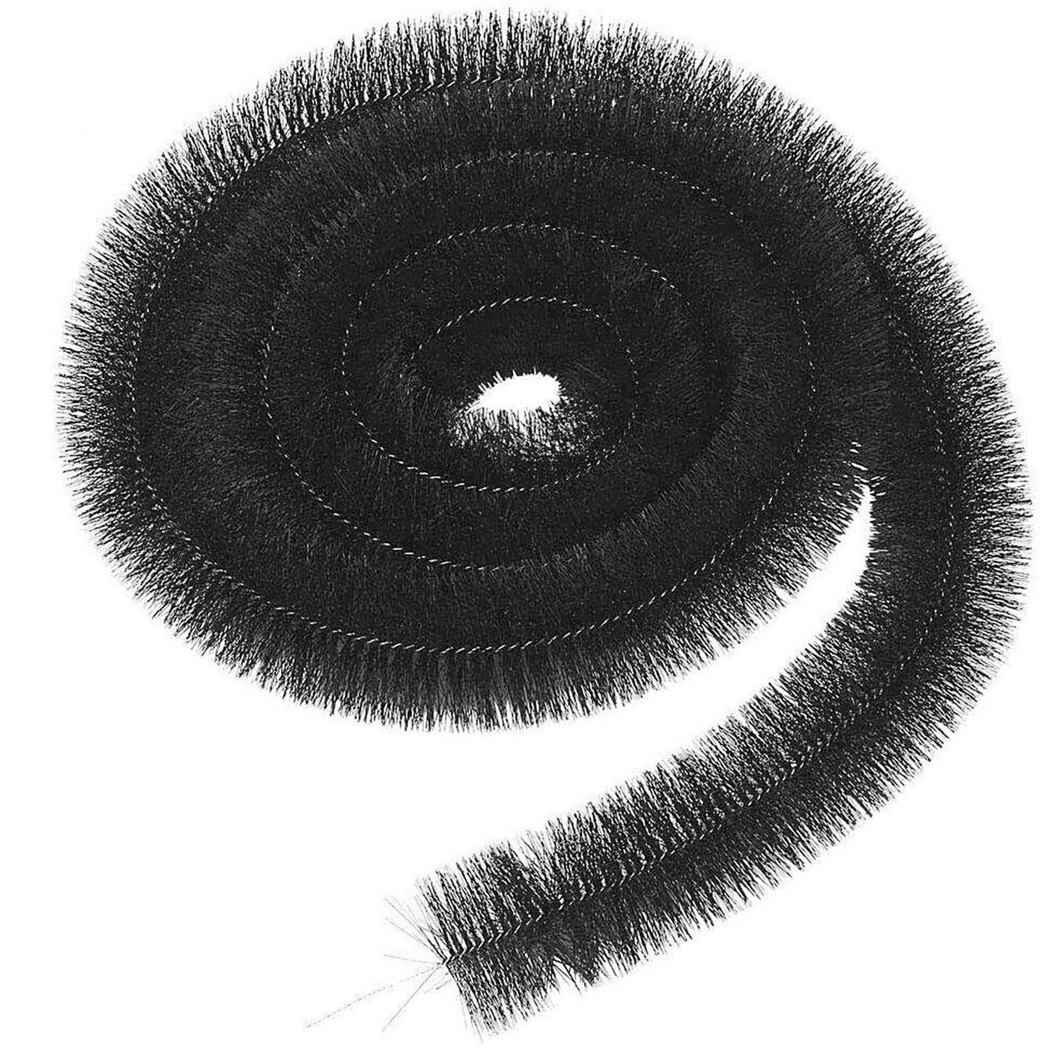 Parkland® 4m x 100mm Gutter Brush Leaf Guard Protection Lead Leaf Filter Guttering Drain Black