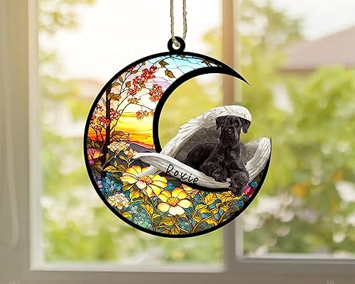 Miniatura 94 de Chow Chow Dog Memorial Suncatcher, adorno de Navidad Chow Chow con nombre, atrapador de pérdida de mascotas, regalos para los amantes de los perros