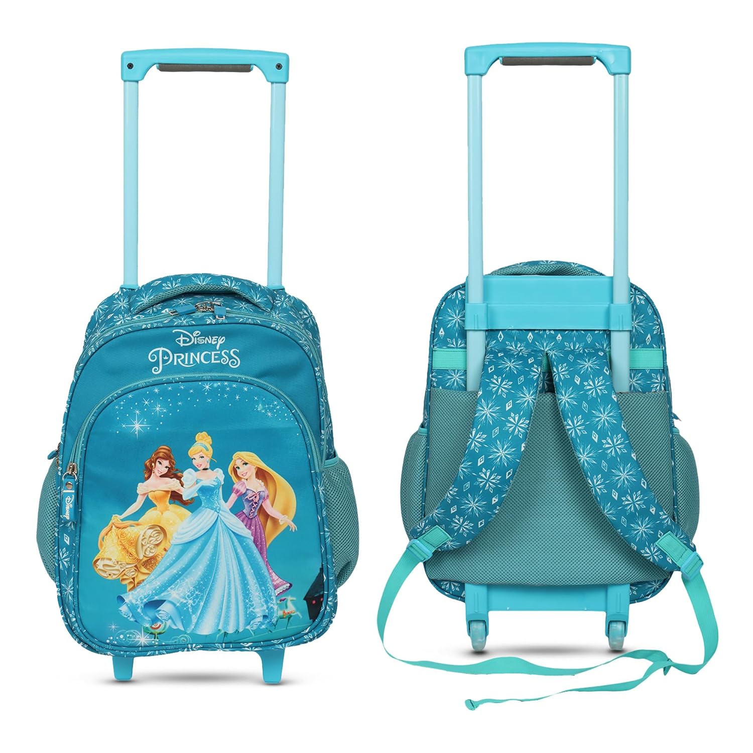 NOVEX Disney Original Princess Backpack Trolley Bag with 2 Wheels, Turquoise/Kids School Bag NOVEX Disney Original Princess Backpack Trolley Bag with 2 Wheels, Turquoise/Kids School Bag