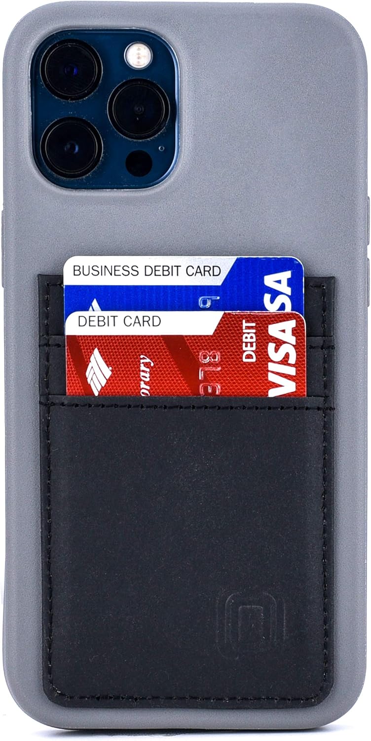 Dockem BIO Wallet Case for iPhone 12 Pro Max: Sensible Materials, Magnetic Mounting & 2 Credit Card Holder Slots (6.7" M2B, Grey and Black, R2) - Image 9