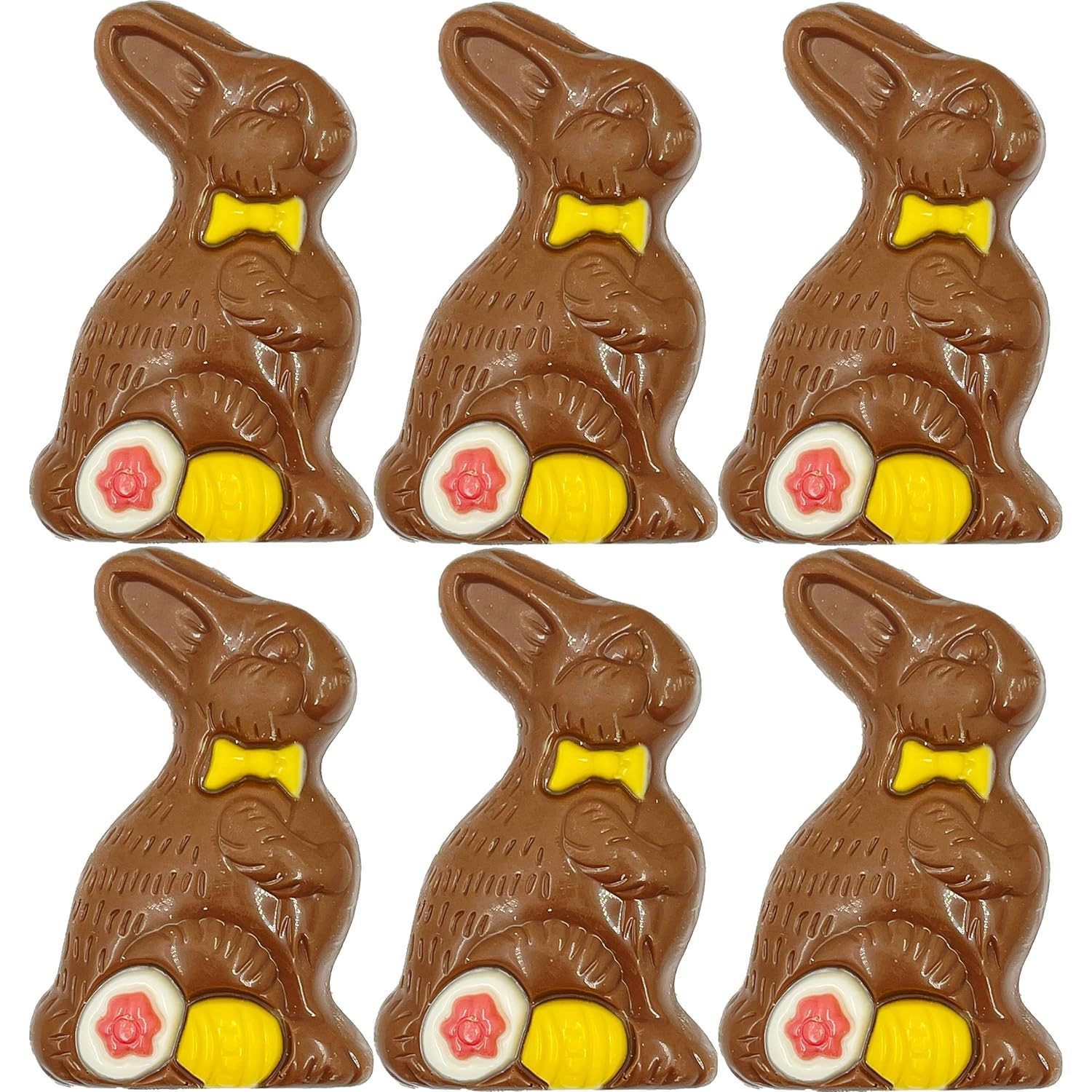 Fruidles Milk Chocolate Easter Bunny 12-Pack Holiday Treats, Decorated Solid Smooth Milk Chocolate, Party Bag Fillers, Individually Boxed, Kosher Certified Dairy, 1oz Chocolate Bar
