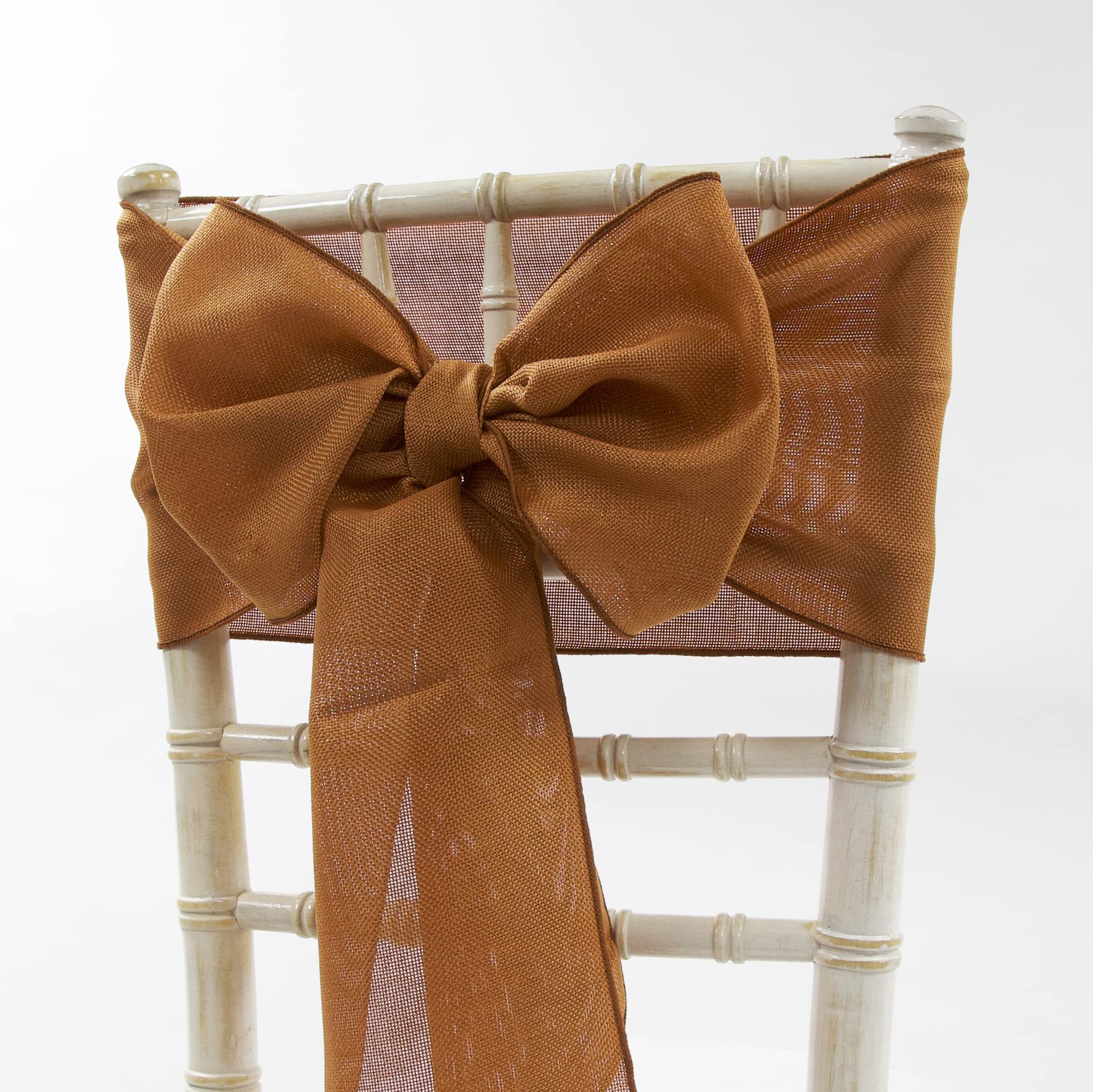 Decor Essentials Table Linen Burlap Sashes or Runners Wedding Event Chair Dressing Styling Decorations Events (Sash - Terracotta)