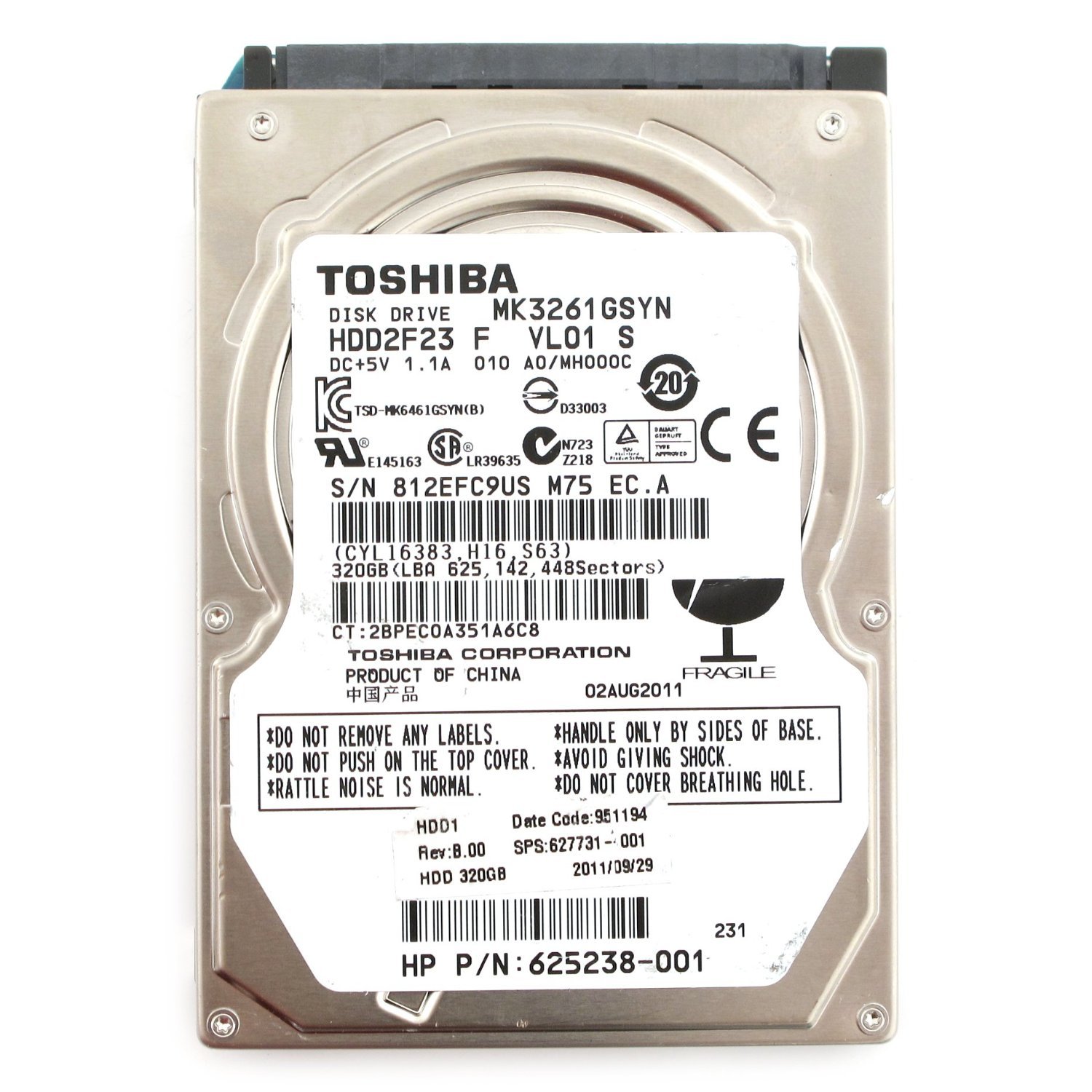 Amazon.com: Toshiba 320GB 7200RPM 2.5
