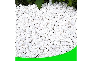 White Pebbles for Landscaping - 1/2" White Rocks Gravel Decorative Stones for...