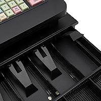 Vista 6 de DYNAMI Caja registradora comercial, caja registradora electrónica de 48 llaves con cajón de efectivo y monedas, pantalla de doble cara, impresión