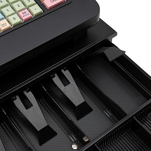 Miniatura 8 de Caja registradora, caja registradora electrónica de 48 llaves con pantalla LED, cajón e impresión térmica, caja de registro rectangular sistema POS