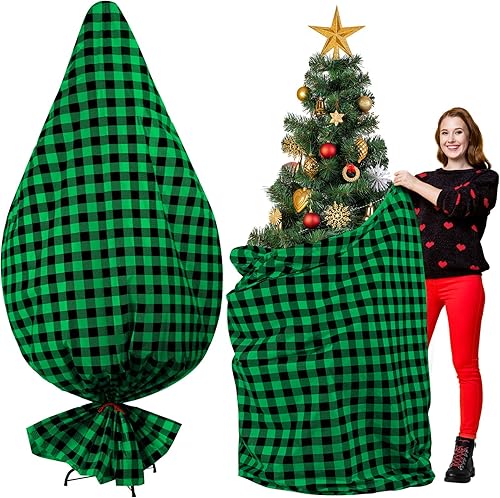Bolsa de almacenamiento grande para árbol de Navidad, bolsa de plástico impermeable para árbol de Navidad, cubierta vertical para árbol de Navidad