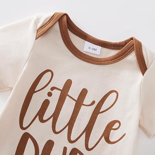 Miniatura 5 de SYNPOS Conjunto de 3 piezas de ropa de bebé recién nacido con estampado de animales de manga corta + pantalones + sombrero