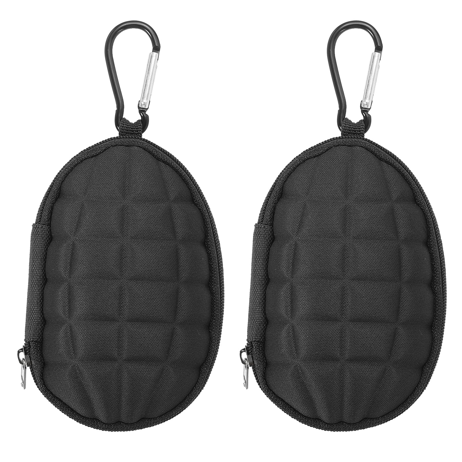 PATIKIL Billiard Accessories Storage Bag, 2pcs Chalk Case Bag Portable Clip-on Attaching Coin Purse Pool Billiard Accessory, Black