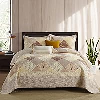 Vista 10 de Finlonte Cubrecama extra grande de 120x120 pulgadas - 100% algodón, cubrecama California King, colcha extra grande, colcha de retazos de granja