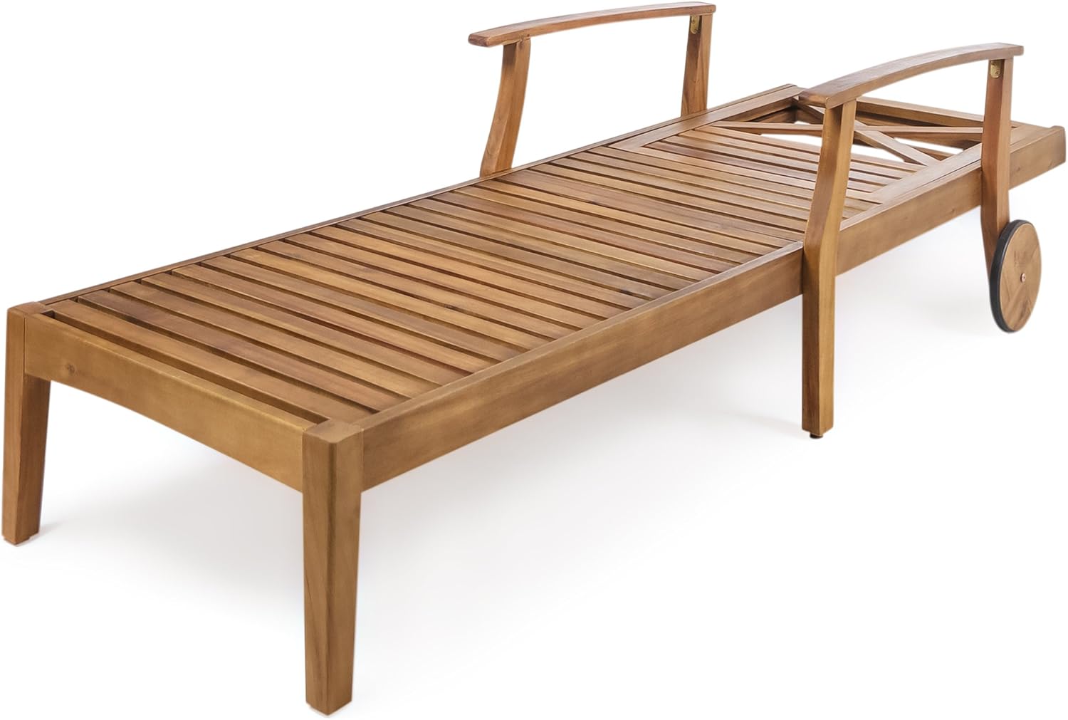 Christopher Knight Home Perla Outdoor Acacia Wood Adjustable Chaise Lounge (Set of 4)