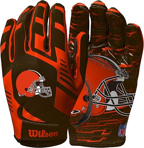 Miniatura 96 de WILSON NFL Guantes de fútbol americano con ajuste elástico, para jóvenes y adultos