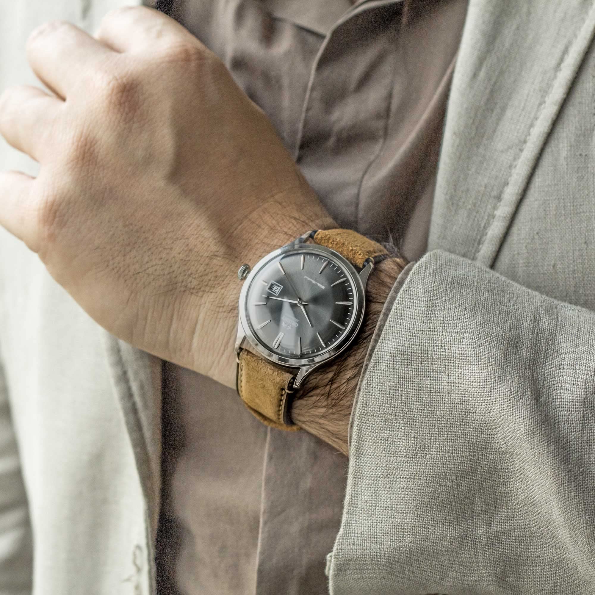Orient Mężczyźni Bambino Automatic Zegarek, Czarny/Brązowy, Ø 42 mm