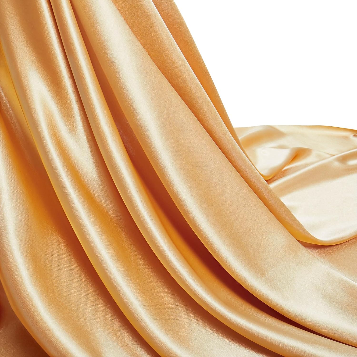 (Similar)(10 pcs)Gold Satin Fabric by The Yard, 55 Inch Wide, Shiny and Soft Charmeuse Satin Fabric for Sewing Wedding Bridal Dress Crafts, 1 Yard Gold 1 Yard