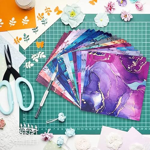 Vista 97 de BLEDS Papel para álbum de recortes, 24 hojas de papel para álbum de recortes de Navidad de 6 x 6 pulgadas, suministros de papel de diario de Navidad