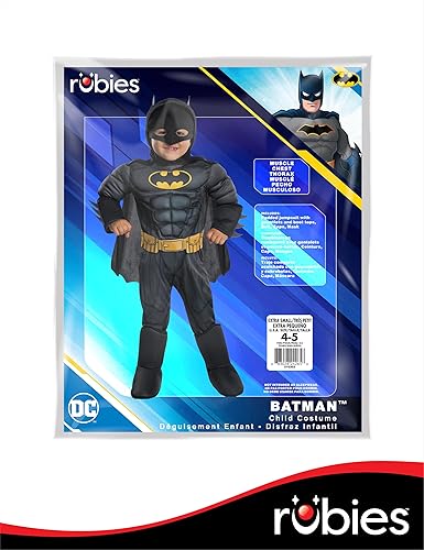 Miniatura 6 de Rubies Disfraz de Batman Deluxe para niños pequeños Negro