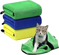 pawstrip 3 Pack Super Absorbent Microfiber Dog Bath Towels for Small Medium Dogs, Quick Dry Pet Grooming Towels 24x12"