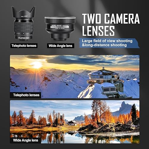 Miniatura 3 de Kit de cámara digital SLR de 33 MP para fotografía, cámara de enfoque automático 1080P HD para vlogging con lente teleobjetivo 24X, lente gran