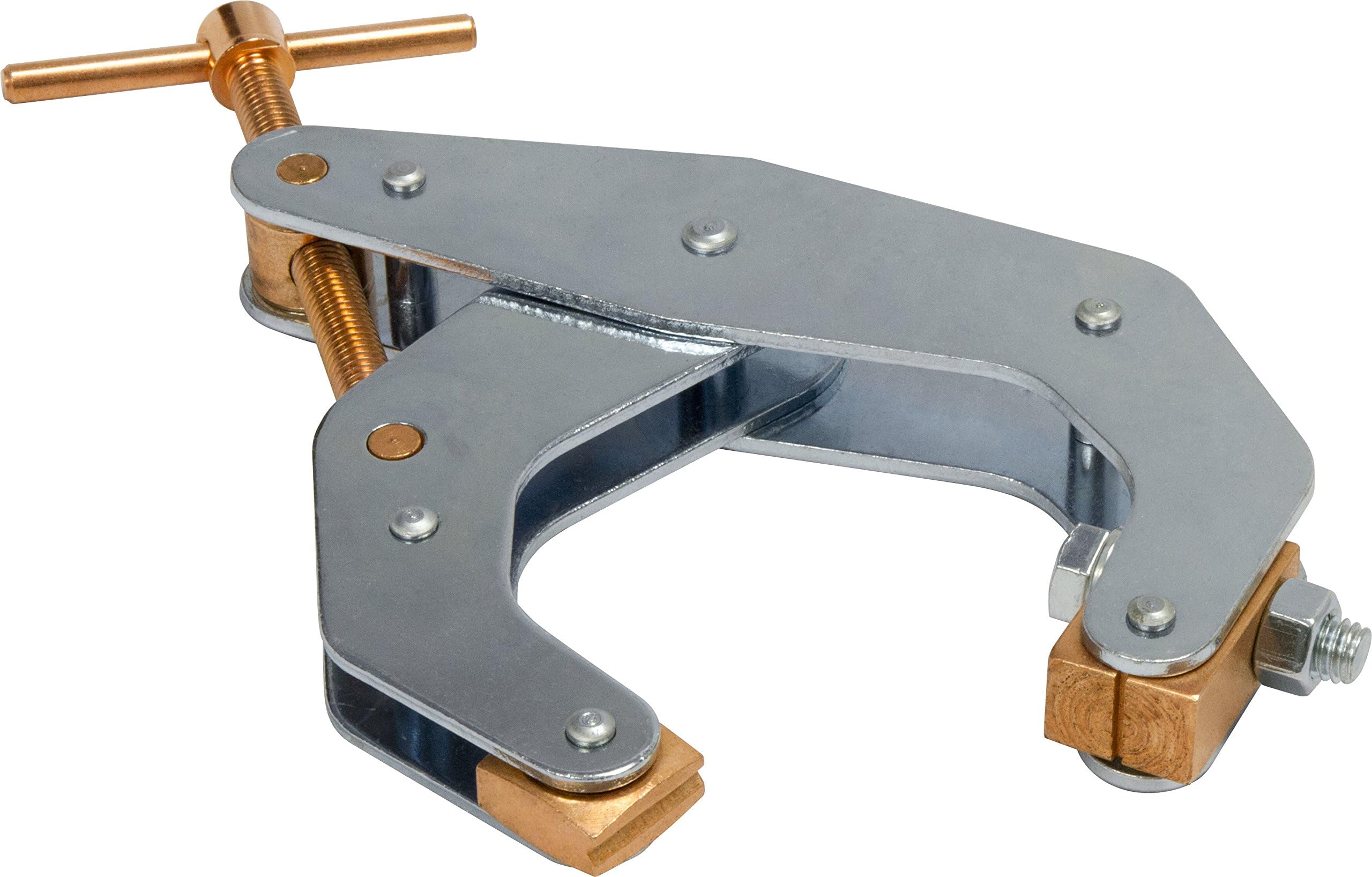 K045TGD Kant-Twist Welding Ground Clamp, 2-in-1 Clamps, No-Twist Design, Copper-Plated Versatile Clamp for Secure Welding, Deep-Reach Jaw, 4½” Maximum Jaw Capacity