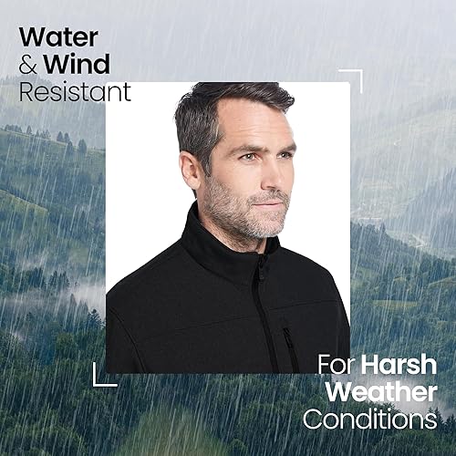 Miniatura 3 de Chaqueta impermeable de peso medio, tela Softshell resistente al agua y al viento, tallas S a 3XL, para hombre