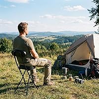Vista 2 de Taburete plegable, taburete de bar plegable acolchado acolchado, 18 pulgadas de altura negra, taburete portátil resistente con capacidad de 300
